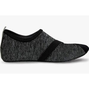 FitKicks Womens Black Foldable Barefoot Yoga Water Shoes Rubber Sole 5.5-6.5 NEW